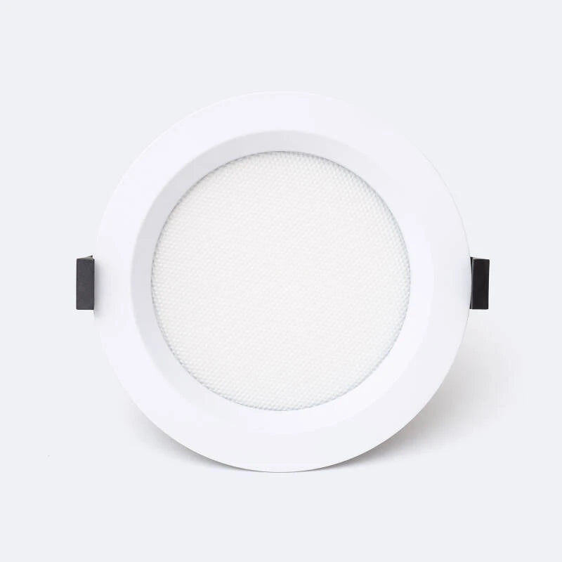 LED Downlight rund 13W, weiß RAL9003, mit Samsung CCT Chip und mikroprismatischer Abdeckung.