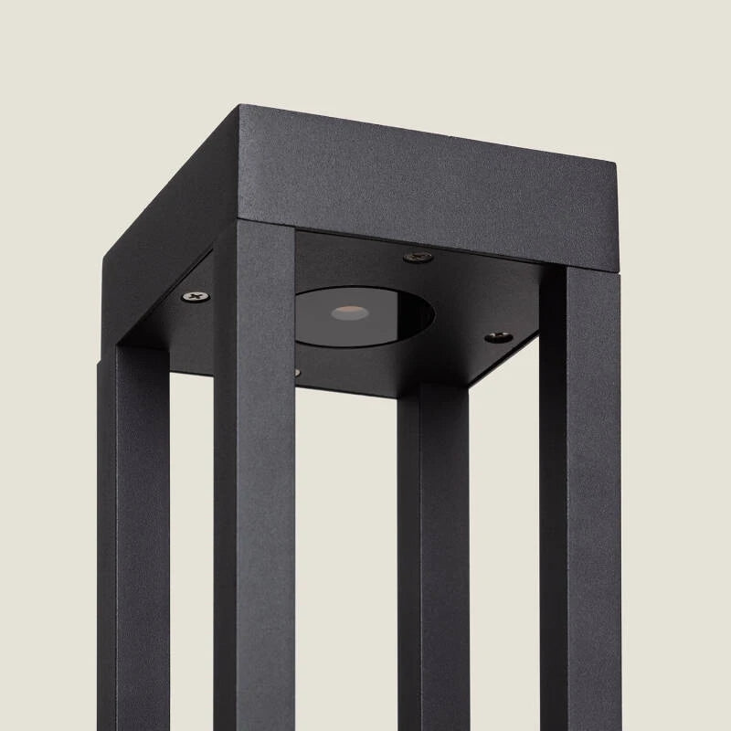 LED-Pollerleuchte 60 cm aus Aluminium in Anthrazit, 7W, 750 lm, warmweiß 2700K, stoßfest IK08, ideal für Gartenwege.