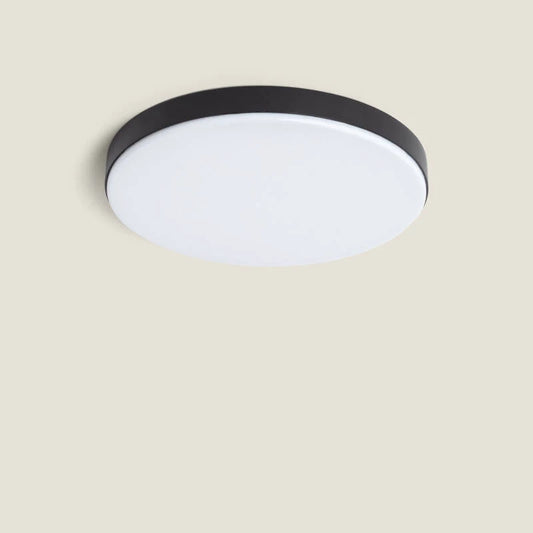 LED-Vordachleuchte 24W in RAL9005, quadratisch 220×220 mm, IP44, neutralweiß 4000K.